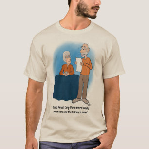 Camiseta de los hombres con tarjeta de riñón