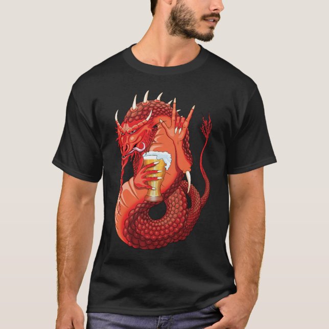 Camiseta de los hombres de Beer Dragon (Anverso)