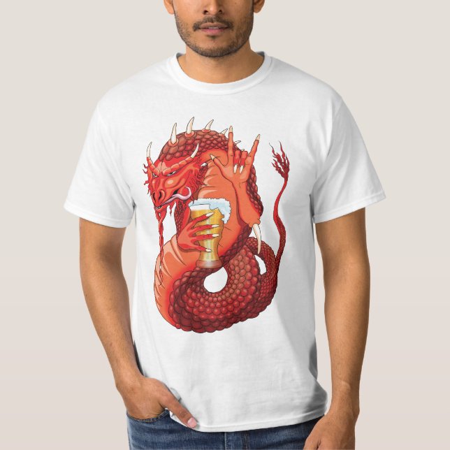 Camiseta de los hombres de Beer Dragon (Anverso)