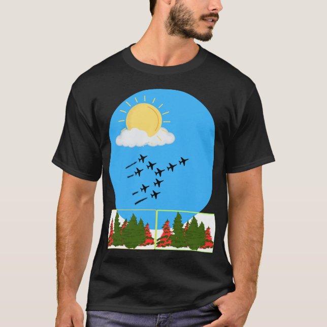 Camiseta de los hombres de Blue Skies & Jets Adven (Anverso)