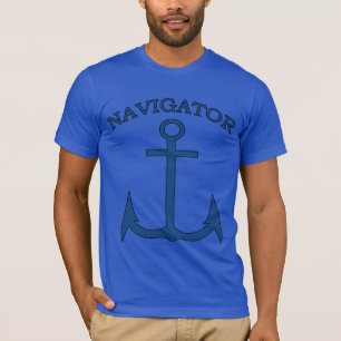 Camiseta de los hombres de la bandera azul del nav