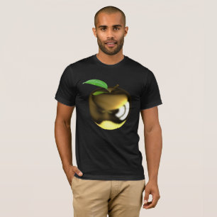 Camiseta de los hombres de la fruta dorada de Appl