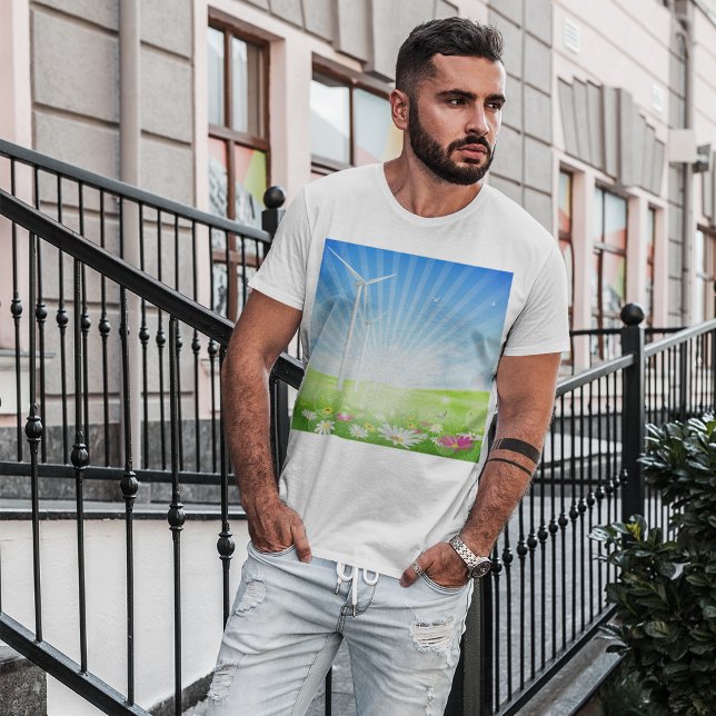 Camiseta de los hombres de las granjas eólicas (Subido por el creador)