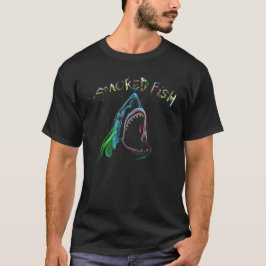 Camiseta de los hombres de los tiburones-mandíbulo