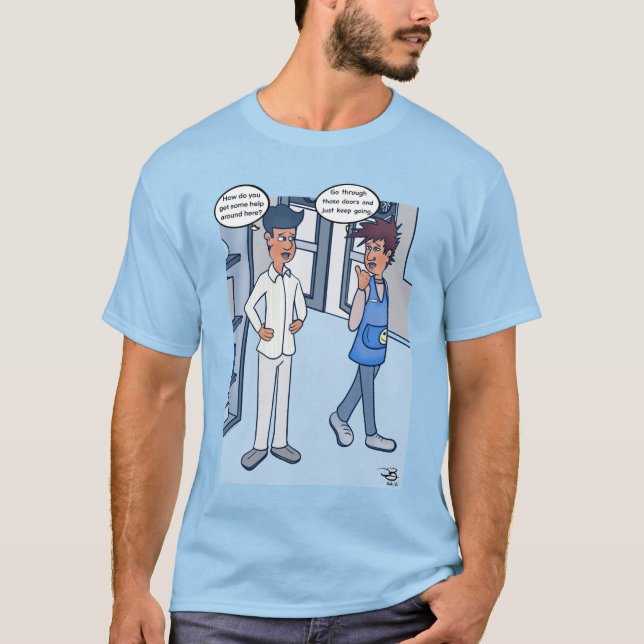Camiseta de los hombres de servicio al cliente (Anverso)