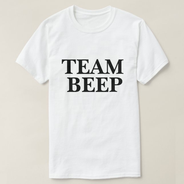 Camiseta de los hombres del beep del equipo (Diseño del anverso)