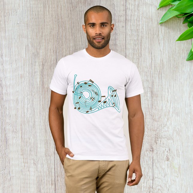 Camiseta de los hombres del cuerno francés (Subido por el creador)