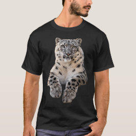 Camiseta de los hombres del leopardo de las nieves