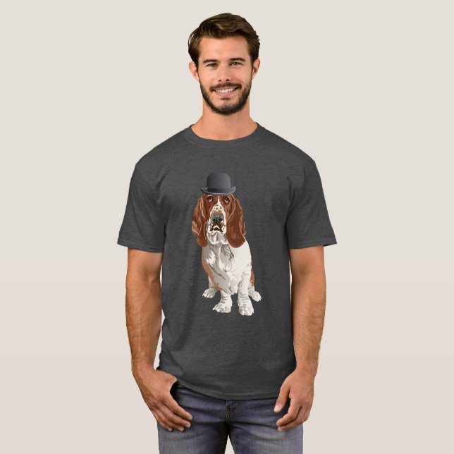 Camiseta de los hombres del papá del perro de (Anverso completo)