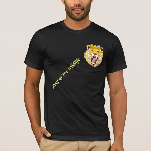 camiseta de los hombres del rey del león (Anverso)