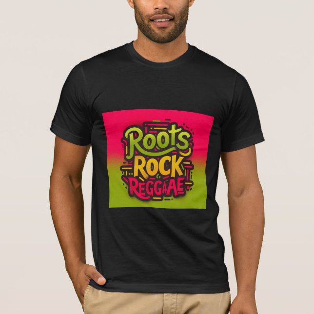 Camiseta de los hombres del Rock Reggae Roots - Ne (Anverso)