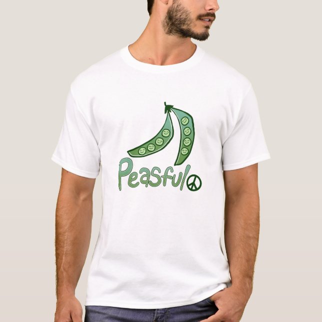Camiseta de los hombres del vegano de Peasful (Anverso)
