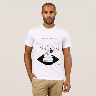 Camiseta de los hombres / ganador se lleva todo