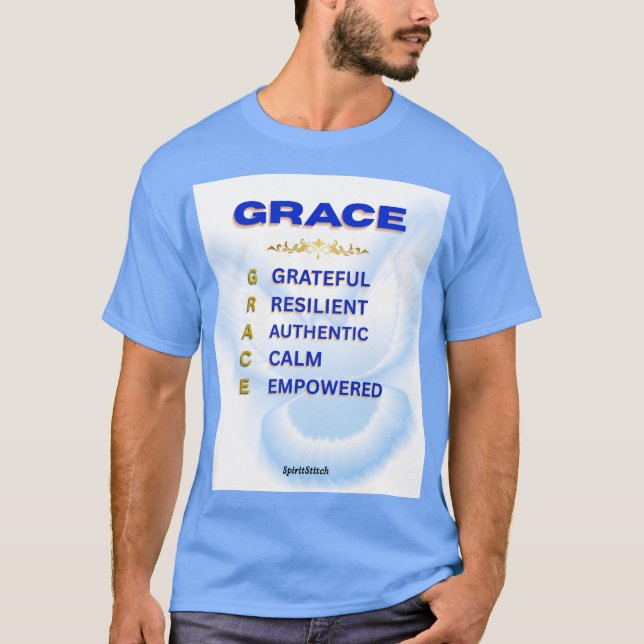 Camiseta de los hombres Inspiradores GRACE Acronym (Anverso)