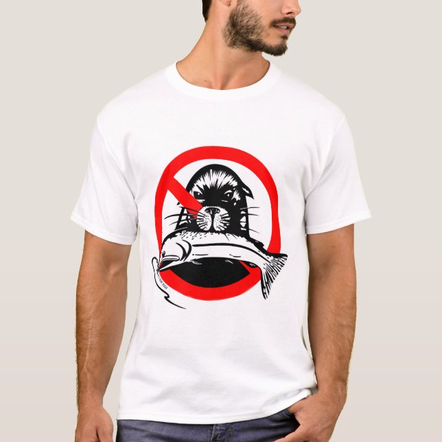Camiseta de los hombres ladrones de salmón (Anverso)