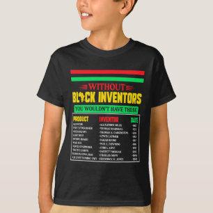 Camiseta De los inventores negros olvidados Mes de Historia