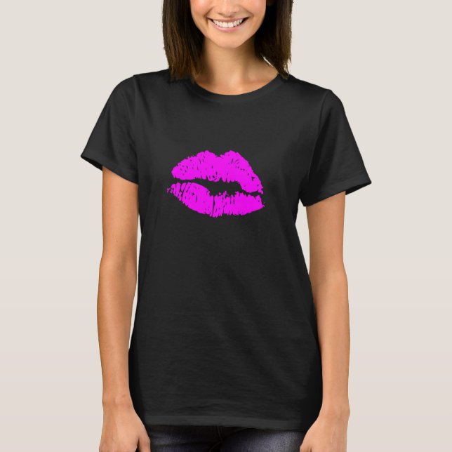 Camiseta de los labios de beso (Anverso)