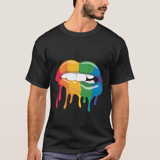 Camiseta de los labios del arcoiris (Anverso)