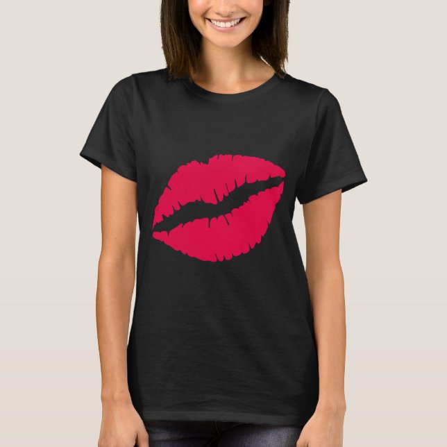 Camiseta de los labios del beso (Anverso)