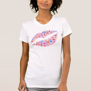 camiseta de los labios del corazón