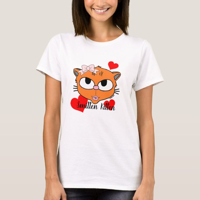 Camiseta de los labios rotos de gatito Smitten (Anverso)
