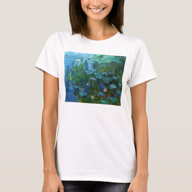 Camiseta de los lirios de agua de Monet Nympheas (Anverso)