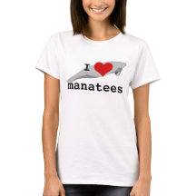 Camiseta de los manatees del corazón I - luz