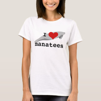 Camiseta de los manatees del corazón I - luz