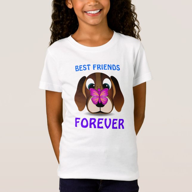 Camiseta de los mejores amigos de la mariposa y el (Anverso)