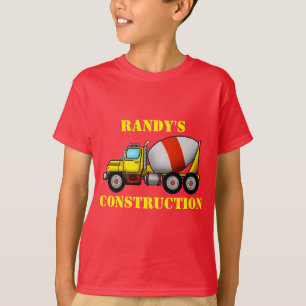 Camiseta de los muchachos del mezclador de cemento
