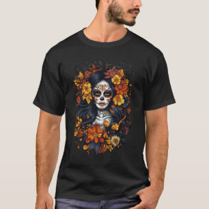 Camiseta De Los Muertos Día De La Catrina De La Calavera De