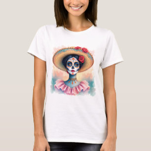 Camiseta De Los Muertos El Día de la Catrina del Azúcar Mue