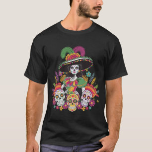Camiseta De Los Muertos El Día de la Catrina del Azúcar Mue