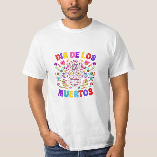Camiseta De Los Muertos Funny Skulls (Anverso)