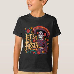 Camiseta De los muertos la catrina sugar skull cinco de may
