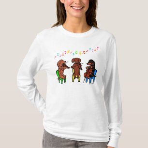Camiseta de los músicos del trío de secuencia de
