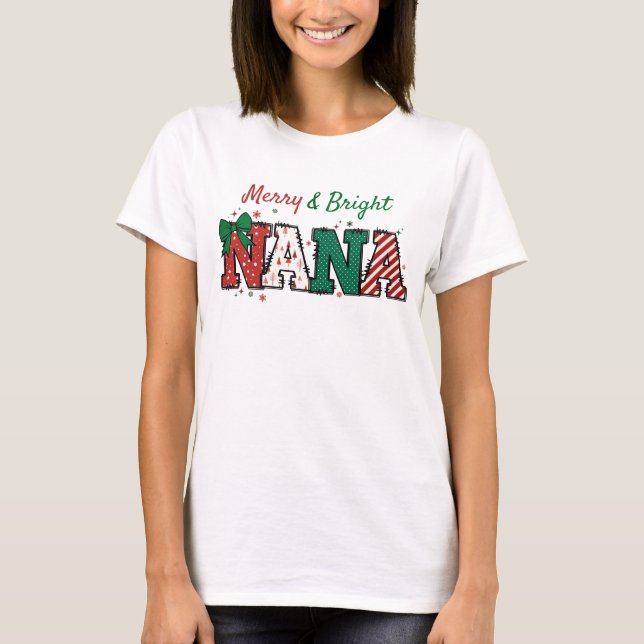 Camiseta de los Navidades de las Abuelas de Nana y (Anverso)