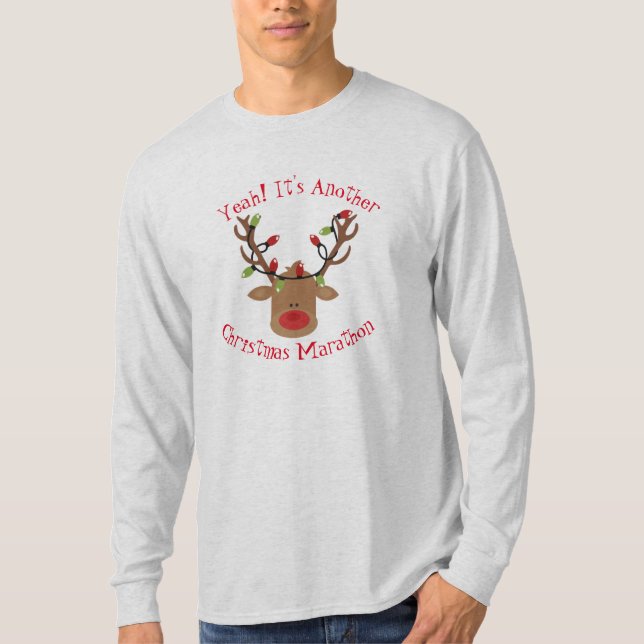 Camiseta de los Navidades de Mens Rudolph (Anverso)