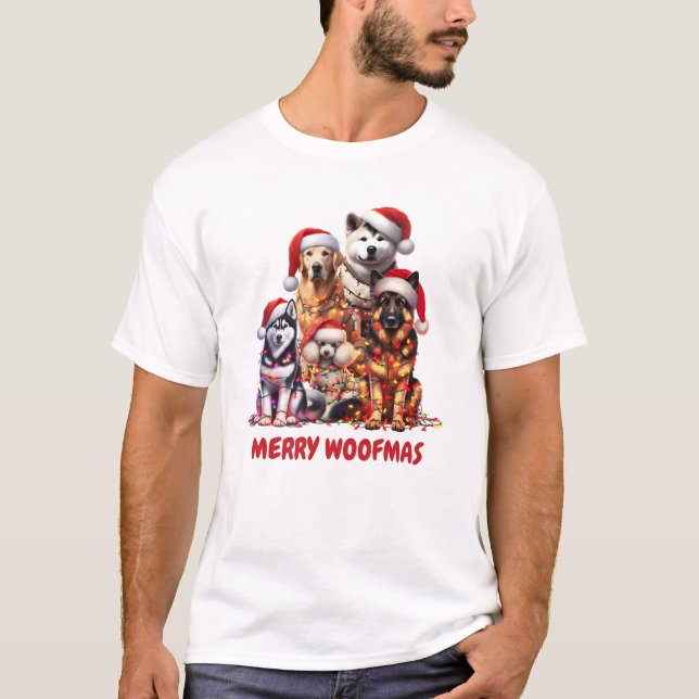Camiseta de los Navidades de Perro de Woofmas (Anverso)