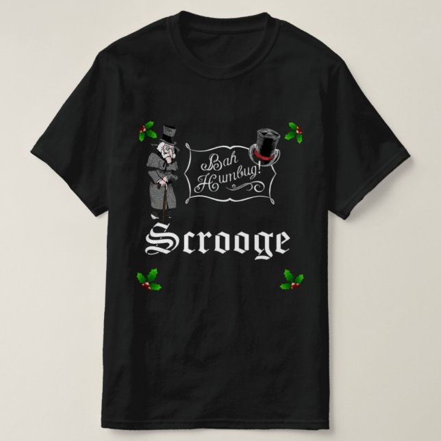 Camiseta de los Navidades de SCROOGE Bah Humbug (Diseño del anverso)