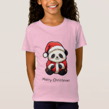Camiseta de los Navidades del Cute Panda Santa Cla