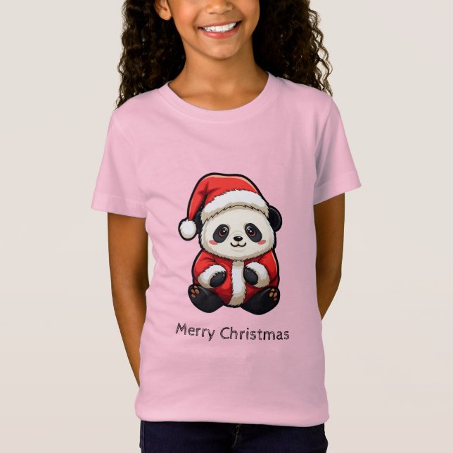 Camiseta de los Navidades del Cute Panda Santa Cla (Anverso)