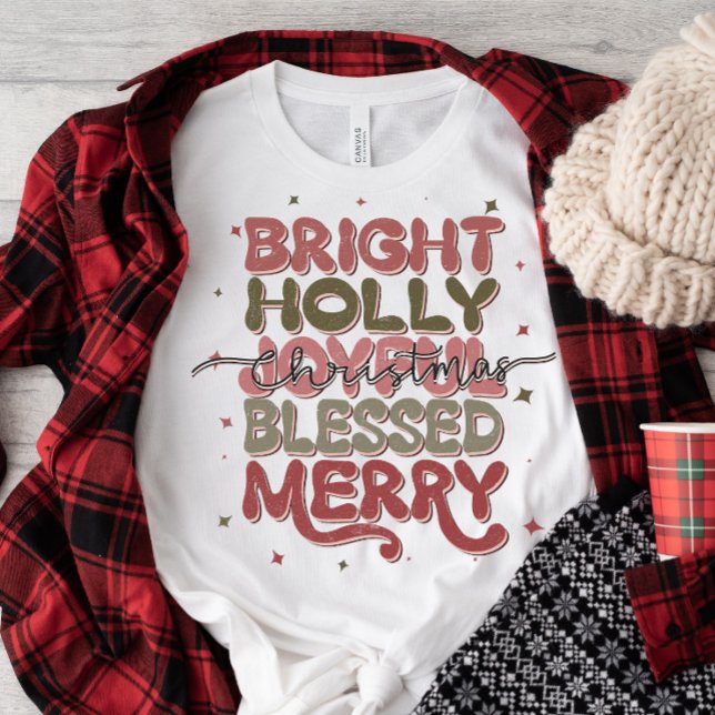 Camiseta de los Navidades Holly Jolly Retro (Subido por el creador)