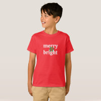 Camiseta de los Navidades merry y brillantes