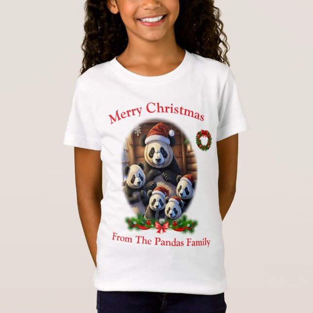 Camiseta de los Navidades Pandas (Anverso)