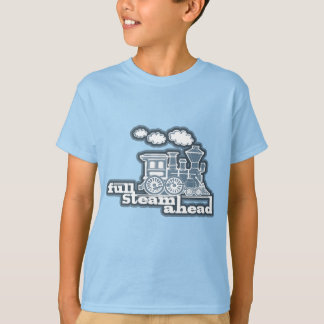 camiseta de los niños azules de la cadena de tren