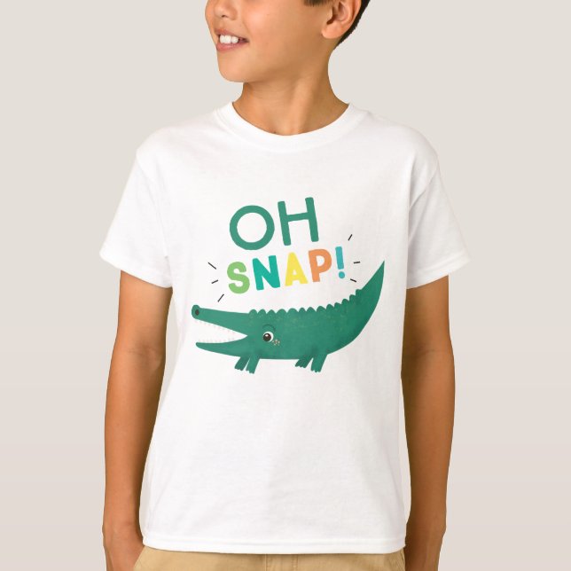 Camiseta de los niños de cumpleaños de Snap Alliga (Anverso)