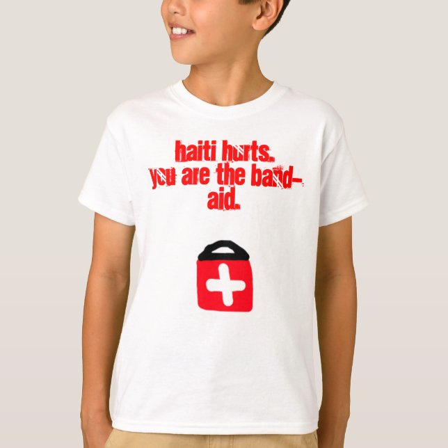 Camiseta de los niños de Haití de la ayuda (los (Anverso)