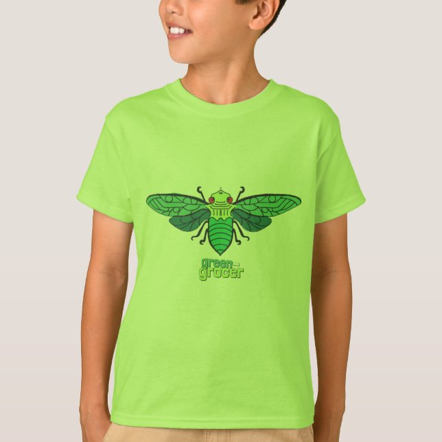 Camiseta de los niños de la cigarra del verdulero (Anverso)