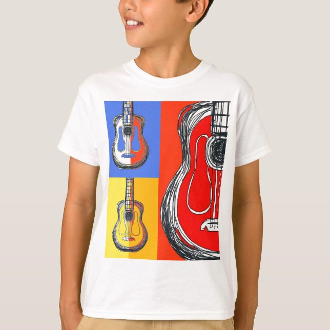 Camiseta de los niños de las guitarras de (Anverso)